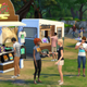Sims from The Sims 4 hang out at a virtual music festival.